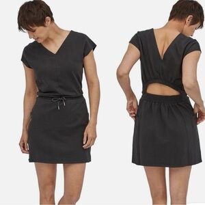 EUC Patagonia Organic Cotton Roaming Dress | Size Medium | Black